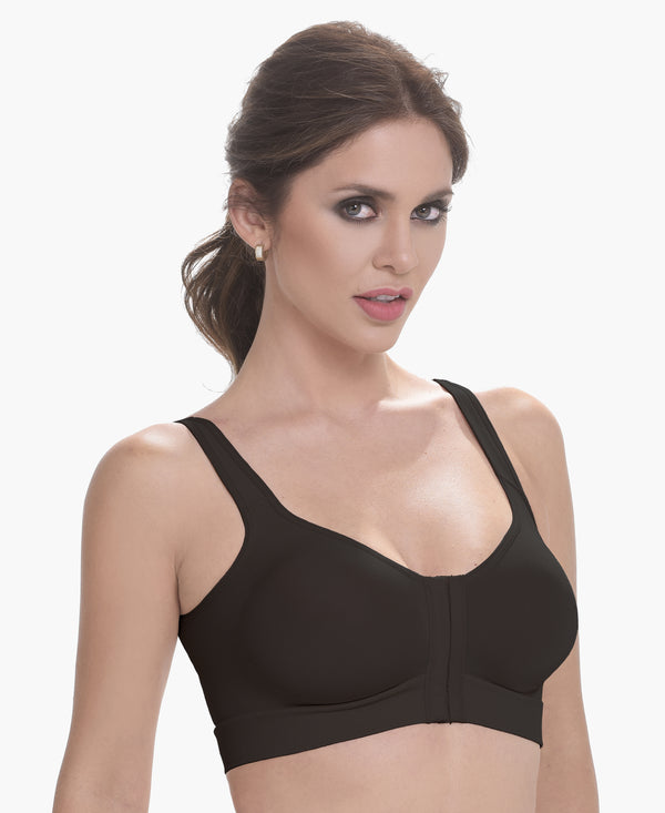 HOMRAA Front Closure Bras for Women, Floral Wirefree Bra Soft